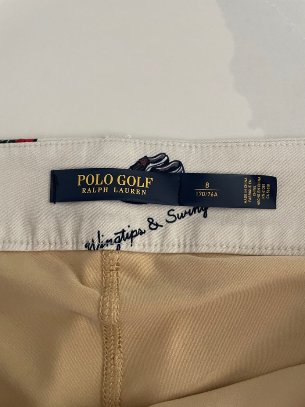 POLO Ralph Lauren global Cream Mini Skirt with Multicolor Golf Motif - Picture 2 of 12